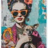 Frida Chihuahua Canvastavla (30x40 cm)