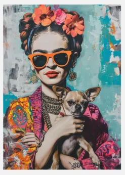 Frida Chihuahua Canvastavla (30x40 cm)