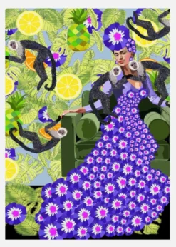 Frida In The Garden Canvastavla (30x40 cm)