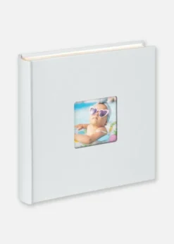 Fun Babyalbum Blå - 30x30 cm (100 Vita sidor/50 blad)