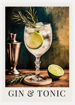Gin A Tonic Canvastavla (30x40 cm)