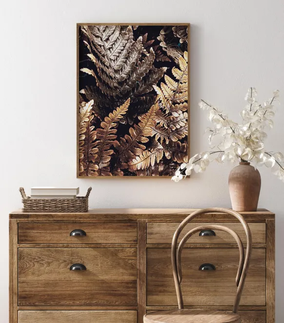 Golden Leaves Poster (21x29.7 cm (A4))