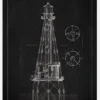 Griffeltavla - Fyr - Ship Shoal Lighthouse Canvastavla (30x40 cm)