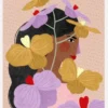 Hidden Behind Yellow Purple Flowers Canvastavla (30x40 cm)