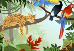 Jungle Animals Poster (21x29.7 cm (A4))