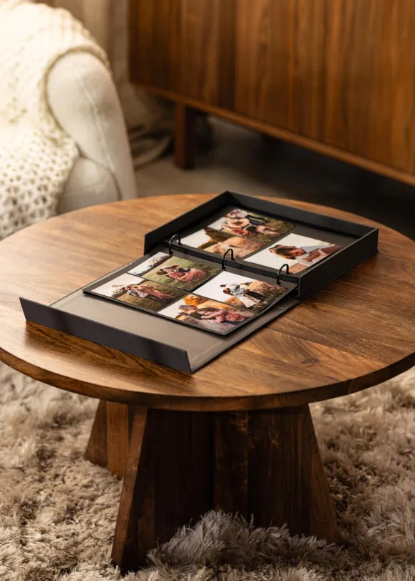 KAILA MOMENTS Black - Coffee Table Photo Album (60 Svarta Sidor / 30 Blad)