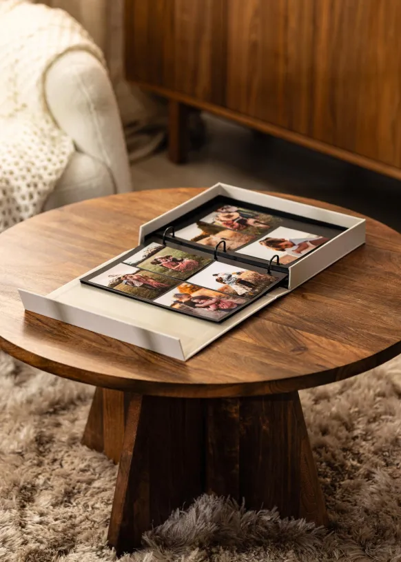 KAILA ONE OF A KIND Creme - Coffee Table Photo Album (60 Svarta Sidor)