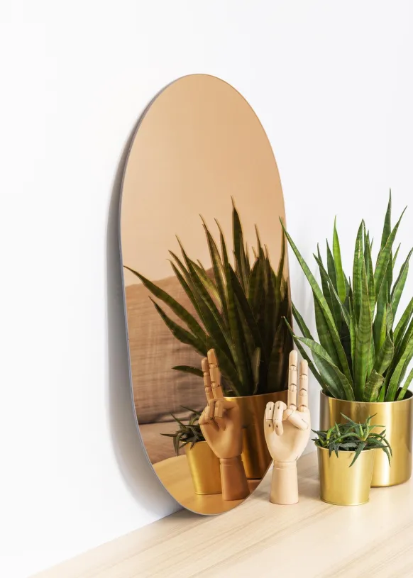 KAILA Spegel Oval Rose Gold 50x70 cm