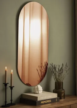 KAILA Spegel Oval Rose Gold 50x100 cm
