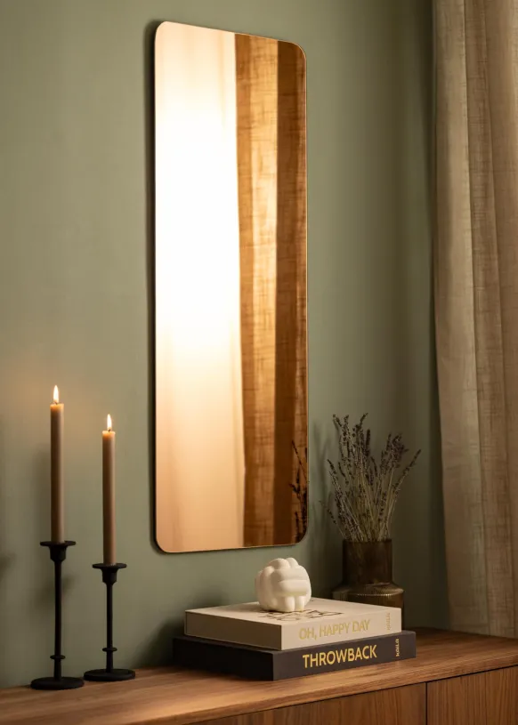 KAILA Spegel Rectangle Rose Gold 40x100 cm