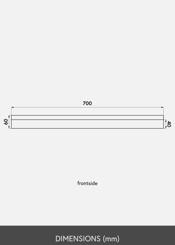 KAILA Tavelhylla Svart 70 cm