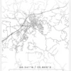 Karta - Porvoo - Vit Canvastavla (30x40 cm)