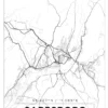 Karta - Sarpsborg - Vit Poster (21x29.7 cm (A4))