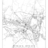 Karta - Umeå - Vit Poster (21x29.7 cm (A4))