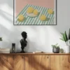 Lemons and stripes Poster (21x29.7 cm (A4))