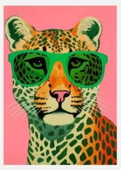 Leo With Glasses Canvastavla (30x40 cm)