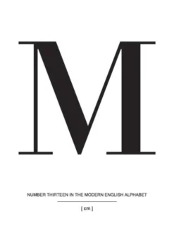 Letter M Poster (21x29.7 cm (A4))