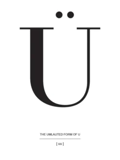 Letter Ü (13x18 cm)