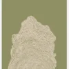 Line Drawing Green Abstract Canvastavla (30x40 cm)
