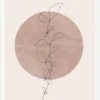 Line Flower Canvastavla (30x40 cm)