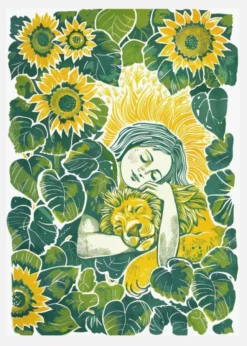Lion Girl Canvastavla (30x40 cm)