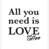 Love And Coffee Canvastavla (30x40 cm)