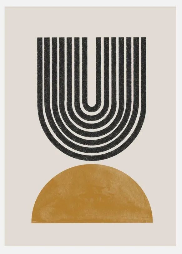 Mid Century Modern No1 Canvastavla (30x40 cm)
