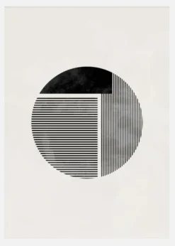 Minimalist Round Canvastavla (30x40 cm)