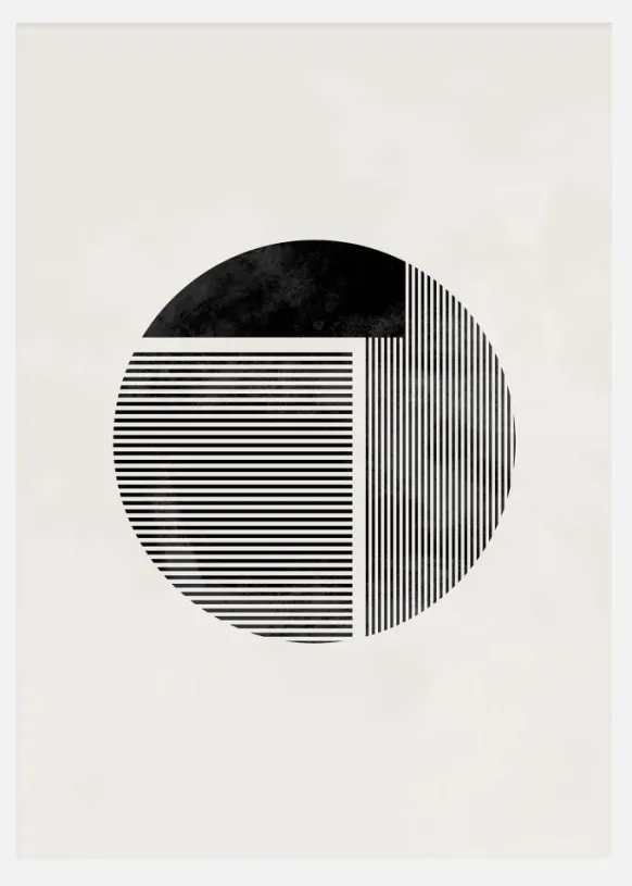 Minimalist Round Canvastavla (30x40 cm)