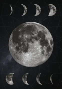 Moon Phases Poster (21x29.7 cm (A4))