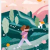 Mummy Daughter Countryside Walk Canvastavla (30x40 cm)