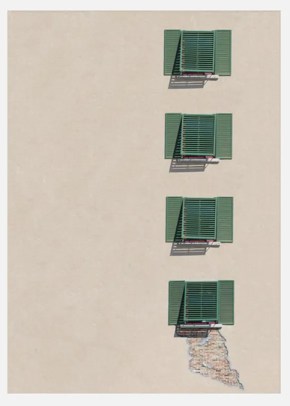 Neighbour Quarrel Canvastavla (30x40 cm)
