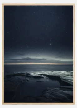 Night at the sea Poster (21x29.7 cm (A4))
