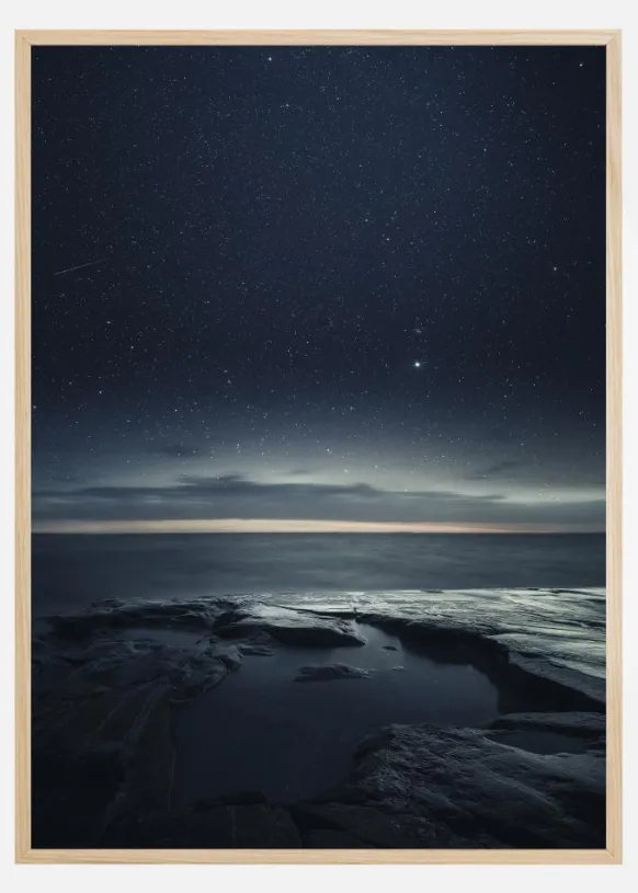 Night at the sea Poster (21x29.7 cm (A4))