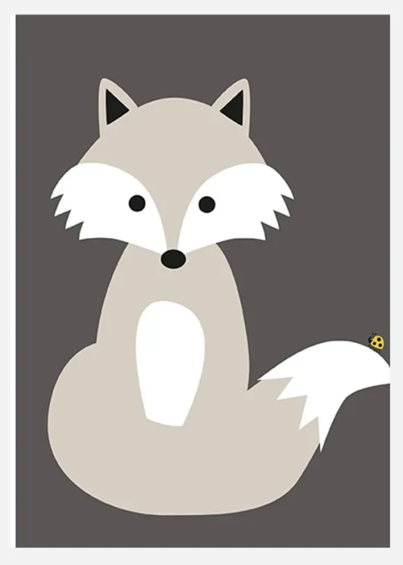 Ox - Grey Canvastavla (30x40 cm)