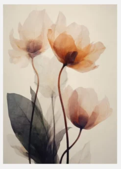 Parchment Flowers No 7 Canvastavla (30x40 cm)