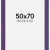 Passepartout Purple Iris (Vit kärna) 50x70 cm (41x58,4 - A2)
