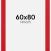 Passepartout Red Hot(Vit kärna) 60x80 cm (49x69)