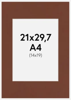 Passepartout Root Beer (Vit kärna) A4 21x29,7 cm (14x19)