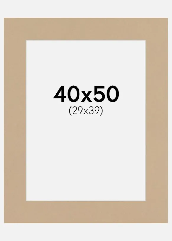 Passepartout Sandpaper (Vit kärna) 40x50 cm (29x39)