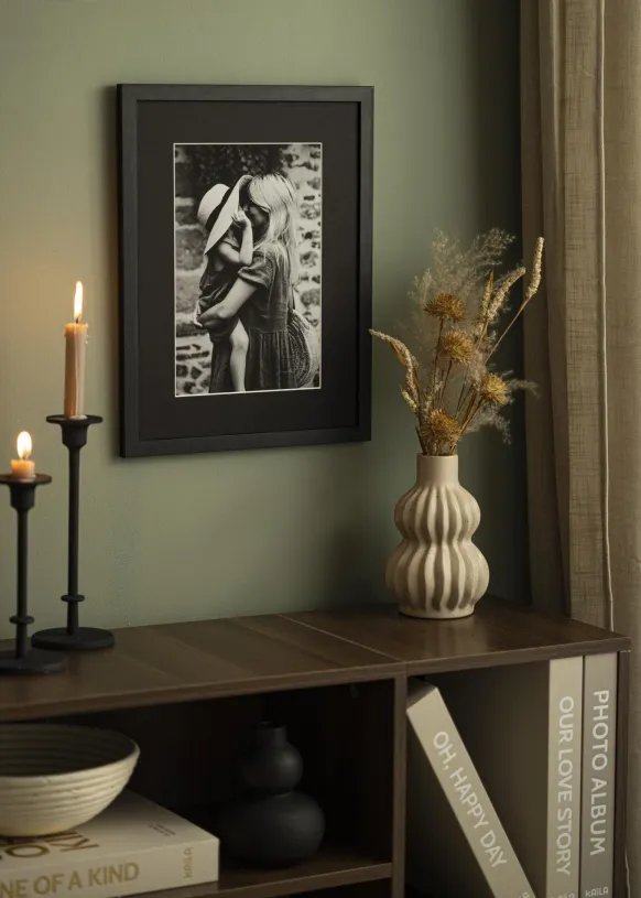 Passepartout Svart (Vit kärna) 80x120 cm (69x99)