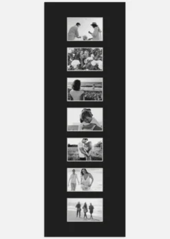 Passepartout Svart 33x95 cm - Collage 7 Bilder(9x14 cm)