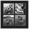 Passepartout Svart 24x24 cm - Collage 4 Bilder (9x9 cm)