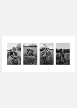 Passepartout Vit 50x100 cm - Collage 4 Bilder(19x29 cm)