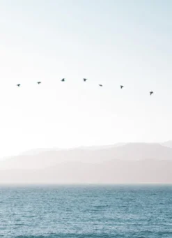 Pastel Blue Sea Poster (21x29.7 cm (A4))