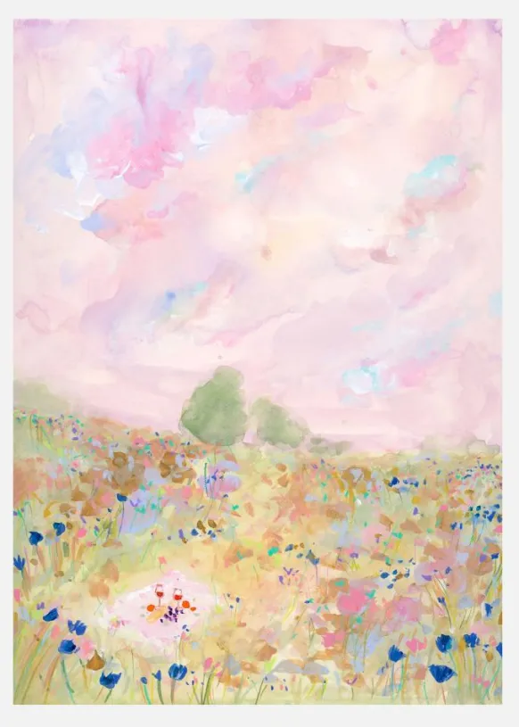 Pastel Meadow Bliss Canvastavla (30x40 cm)