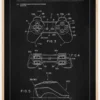 Patent Print - Game Controller II - Black Poster (21x29.7 cm (A4))