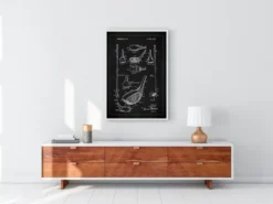 Patent Print - Golf Club - Black Poster (21x29.7 cm (A4))