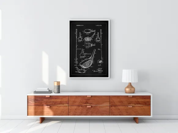 Patent Print - Golf Club - Black Poster (21x29.7 cm (A4))