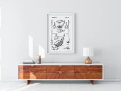 Patent Print - Golf Club - White Poster (21x29.7 cm (A4))